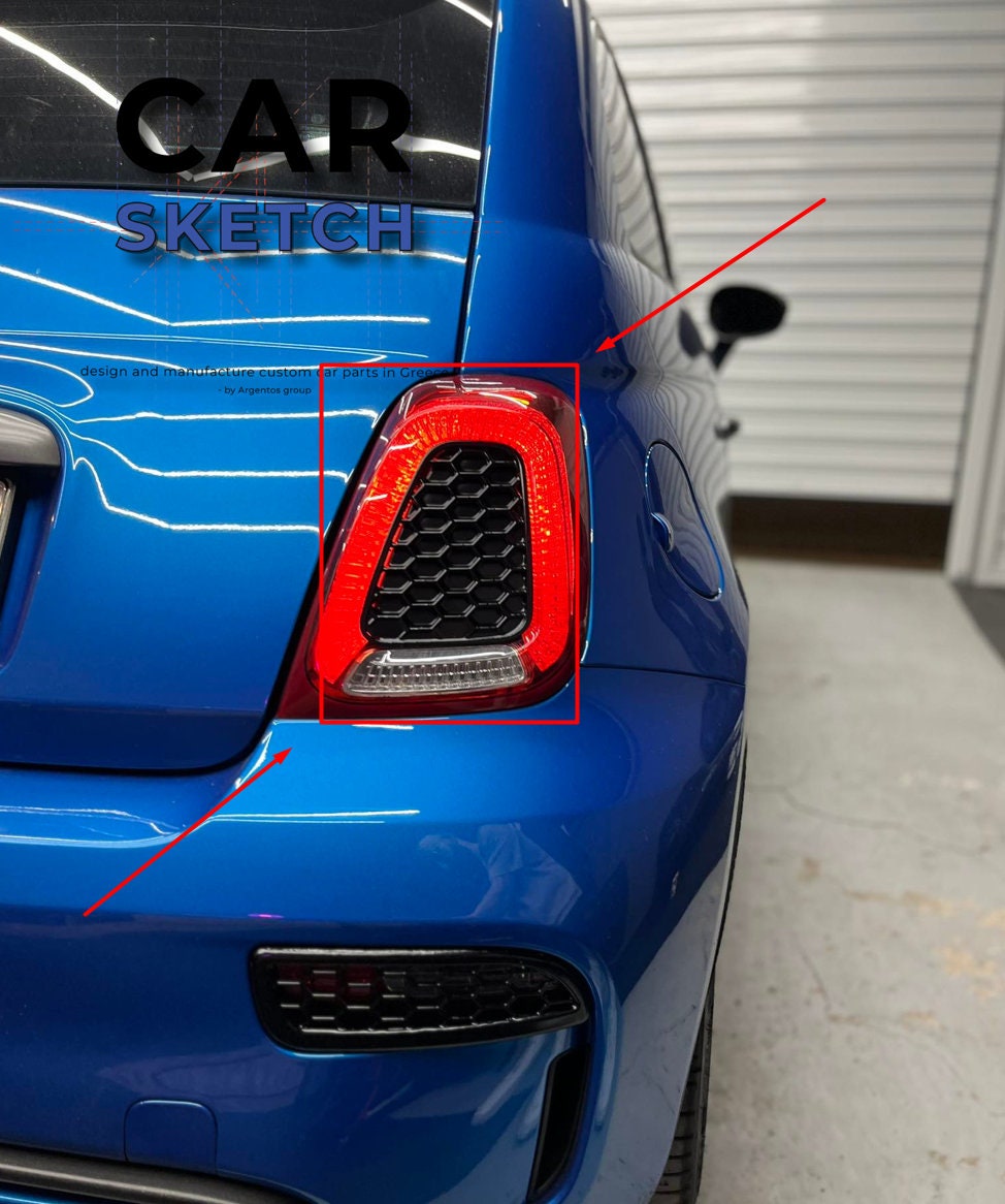 Abarth 595/695 Rear Reflectors and Taillights Honeycomb