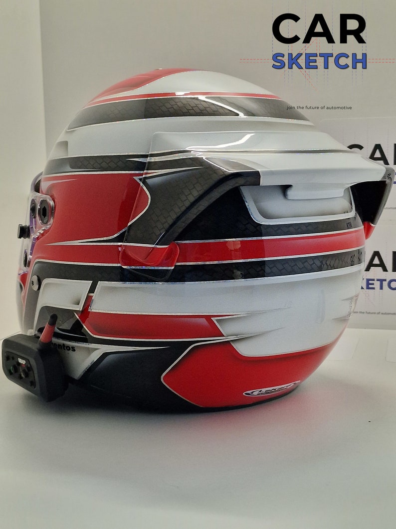 Rear spoiler for Bell Helmets RS3/RS3K/GP3/RS7/RS7K Black image 2