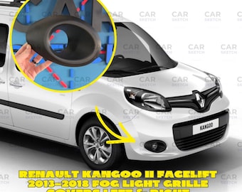 Cubiertas de rejilla para faros antiniebla Renault Kangoo II Facelift 2013–2018 (623830937R / 877R)