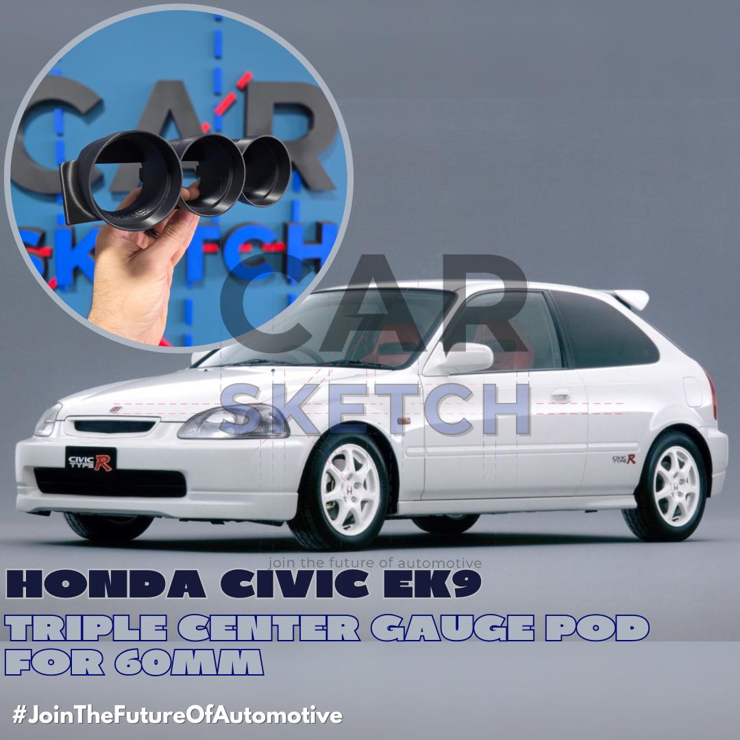 ホンダ シビック EK9 トリプルセンターゲージポッド - Etsy 日本