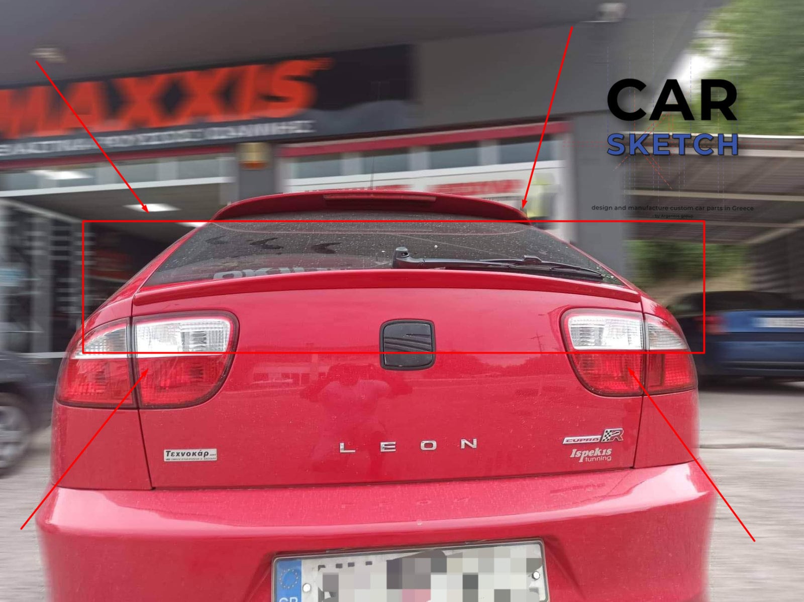 REAR BUMPER SEAT LEON CUPRA LOOK, image size:1600x1198