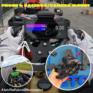 Support de téléphone pour karting - Compatible avec l'appareil photo et la Racebox (partenaire officiel Racebox)