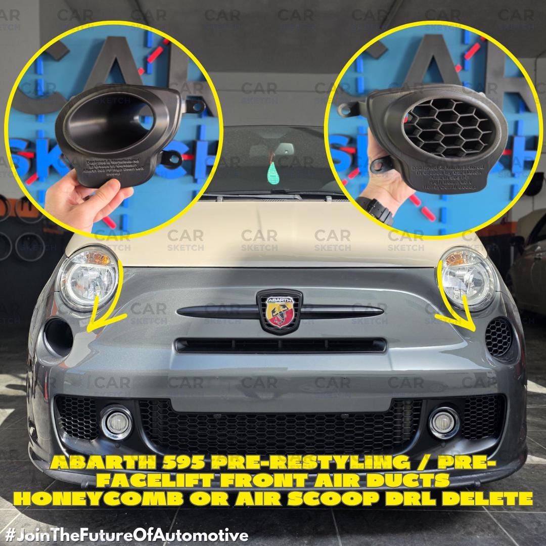 Abarth 595 Pre-restyling / Pre-facelift Front Air Ducts Honeycomb