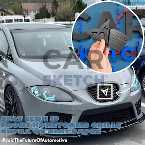 Seat Leon 1P Seat or Cupra Badge For Badgeless Universal Honeycomb Grille