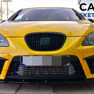 Seat Leon 1P Cupra Pre Facelift 05&#39;-09&#39; Front Extension Grills Set
