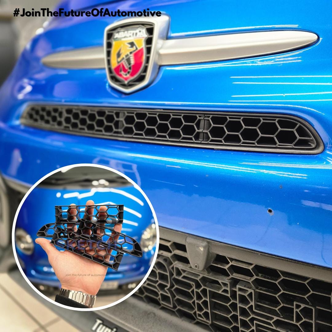Abarth 595/695 Front Grill Honeycomb Inserts - Etsy