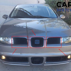 Seat Leon 1M or FR / Top Sport 99&#39;-05&#39; Front Upper Honeycomb Grills with Cupra or Seat Badge ( optional )