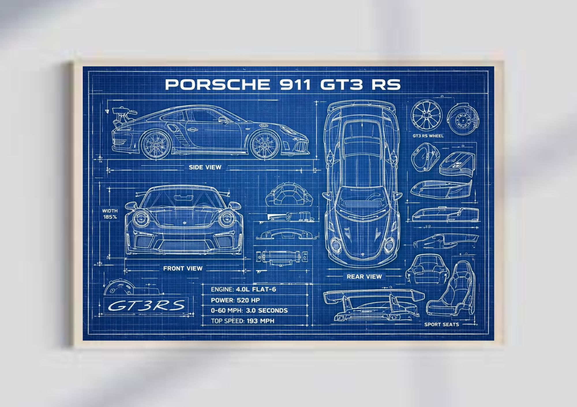 Porsche gt3 poster - Etsy 日本