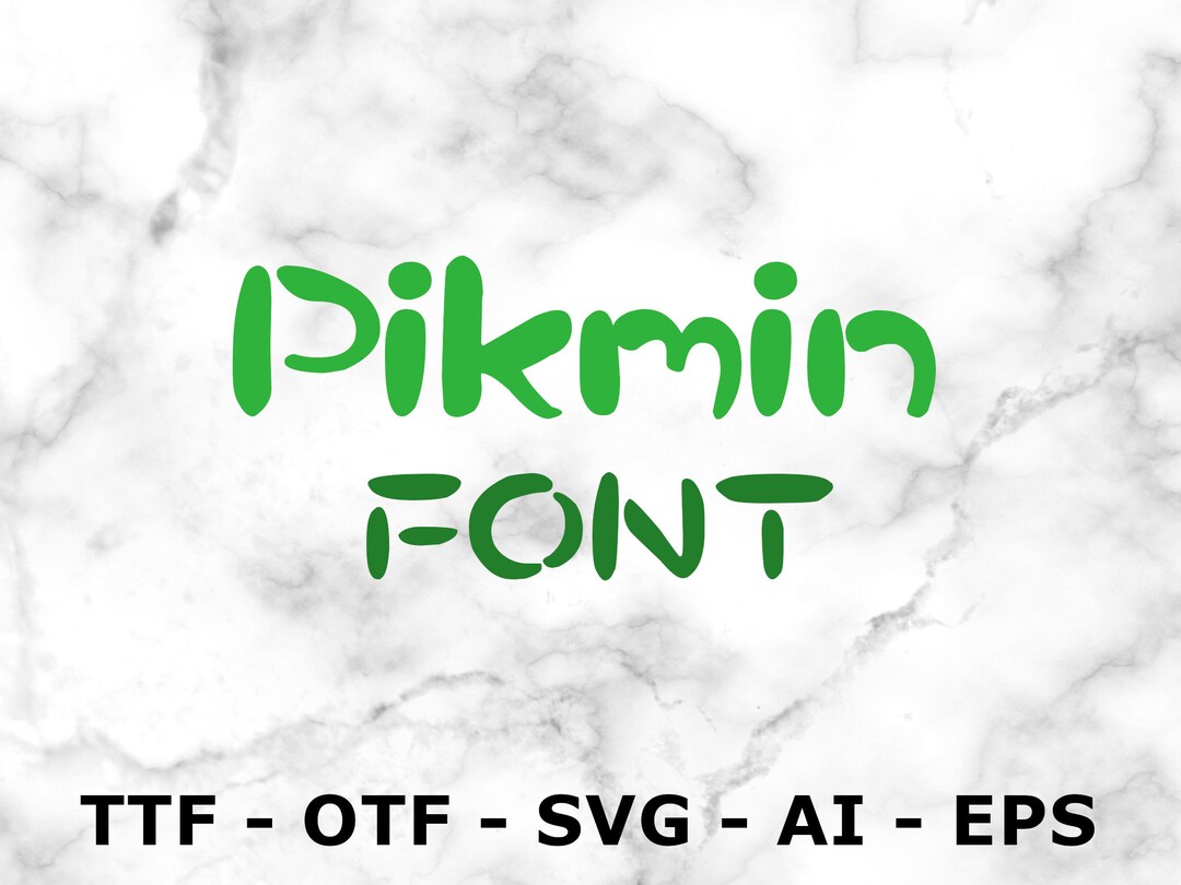 Pikmin Font TTF SVG AI Personalisation and Customisation Etsy UK