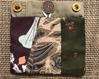 Upcycled Insulin Pump Pocket, Removable Diabetes Accessory, Insulin Pump Bag, Size Standard