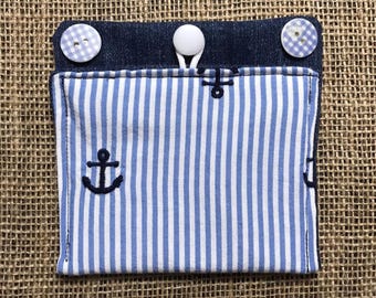 Upcycled Insulin Pump Pocket, Insulin Pump Bag, Insulin Pouch, Removable Diabetes Accessory, Size Standard