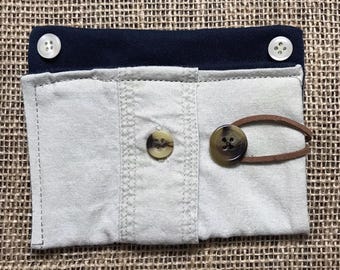 Upcycled Insulin Pump Pocket, Insulin Bag, Removable Diabetes Accessory, Size Standard Left-Hand