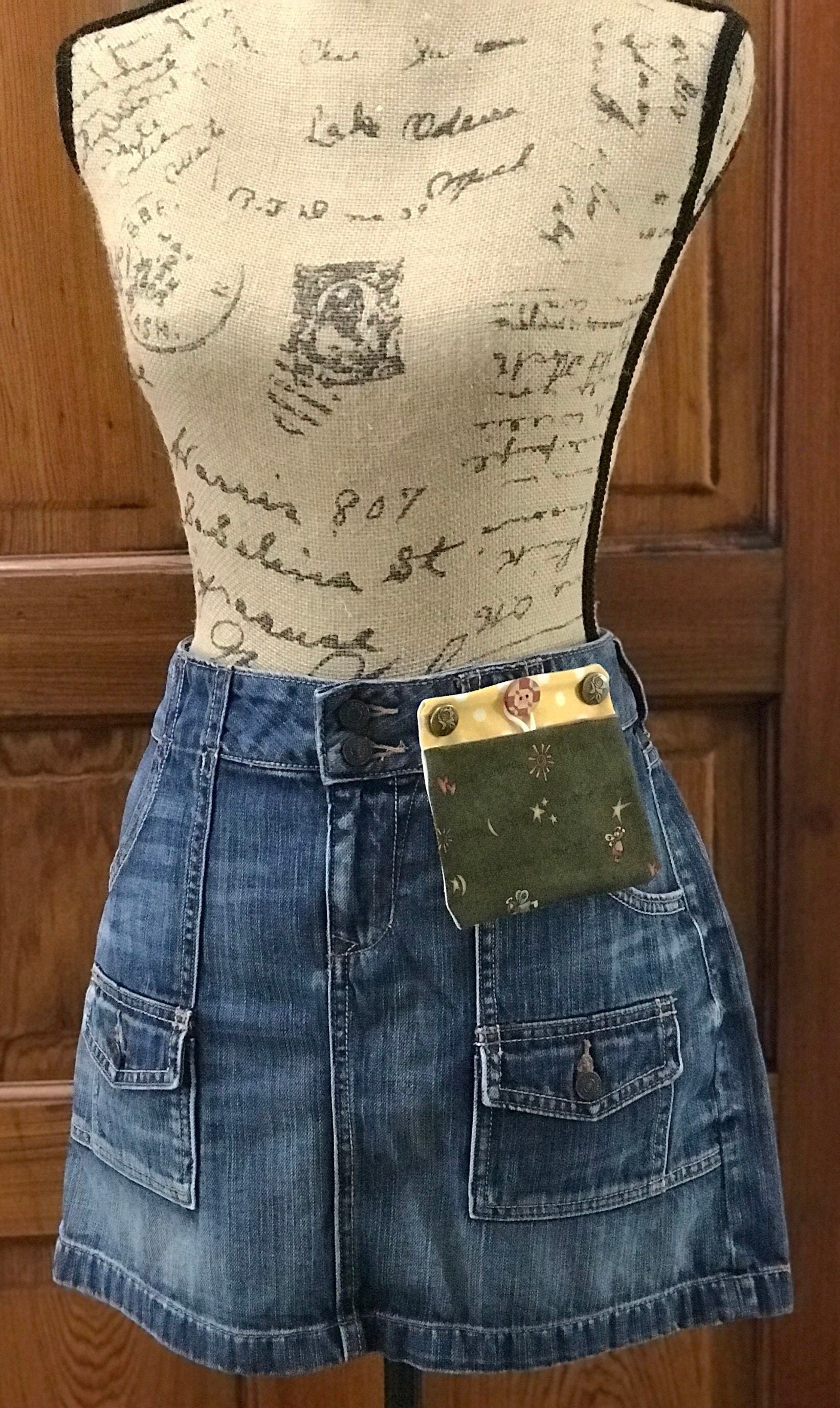 Diabetes Insulin Pump Pouch, Pocket Removable, Upcycled