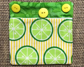 Upcycled Insulin Pump Pocket, Removable Buttons, Diabetes Accessory, Insulin Pump Bag, Size Standard