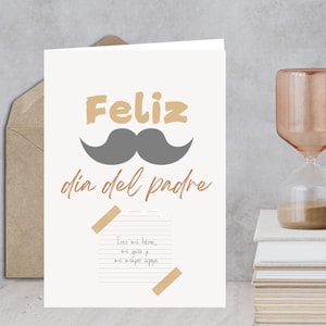 Father's Day Greeting Card in Spanish, Gift for Dad, Downloadable and Printable Card, Instant Download