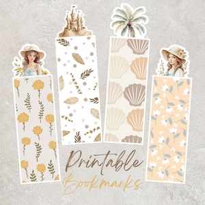 Summer Bookmarks, Page Markers, Downloadable and Printable Page Dividers, Instant Download, Bookmark