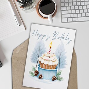 Carte d'anniversaire en anglais, téléchargeable et imprimable, téléchargement instantané, détails et cadeaux, carte postale
