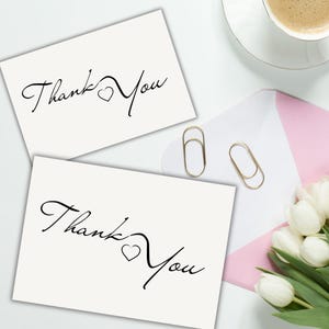Tarjeta de Agradecimiento minimalista en ingles, Tarjeta descargable e imprimible, Dar las Gracias por la compra, Descarga instantánea
