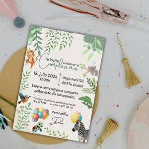 Customizable Birthday Invitation, Birthday Party Invitation in Spanish, Editable Template, Printable Card