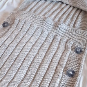 Knitting pattern baby bunting bag, sleeping bag pattern for baby, baby blanket knitting pattern, baby knit, baby cocoon knitting pattern,