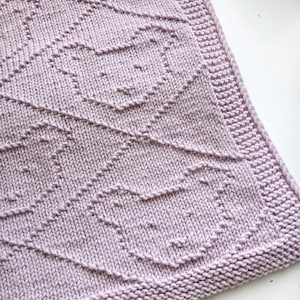 Knitting pattern baby blanket, teddy bear blanket, newborn gift, knit baby blanket, pdf knitting pattern, easy knitting pattern, teddy bear image 8