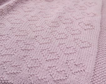 Knitting pattern baby blanket, heart baby blanket knitting pattern, easy knit, blanket with hearts, pram blanket, throw blanket, afghan knit