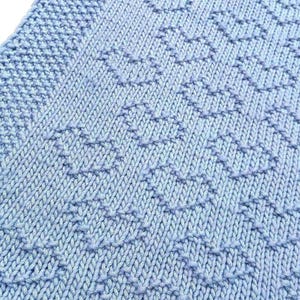 Knitting pattern baby blanket, heart baby blanket, easy knit, newborn gift, throw blanket, blanket with hearts, heart pattern, pram blanket