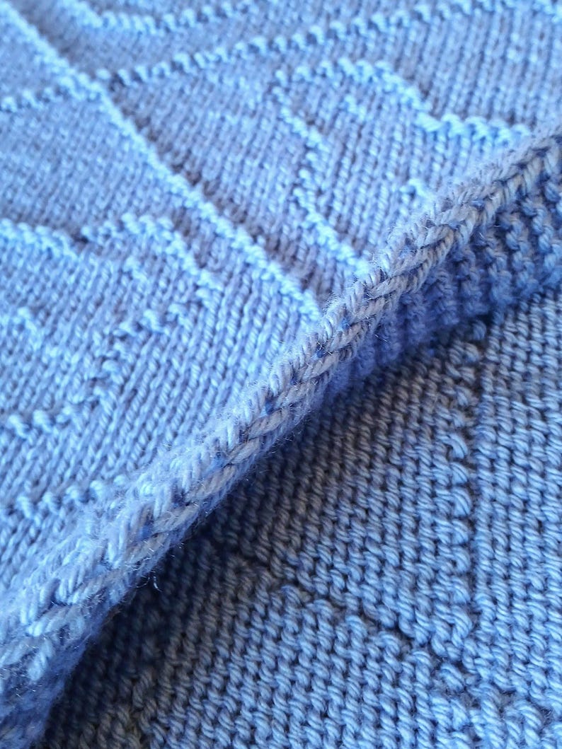 Knitting pattern baby blanket, teddy bear blanket, newborn gift, knit baby blanket, pdf knitting pattern, easy knitting pattern, teddy bear image 5