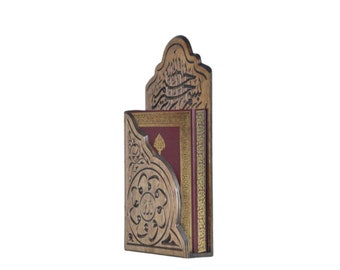 Wooden Bookshelf, Book Holder | Book Stand,Quran Stand | Wall Decoration, Home Decor | Housewarming Gift,Koran Holder,Bookcase,Bible Holder