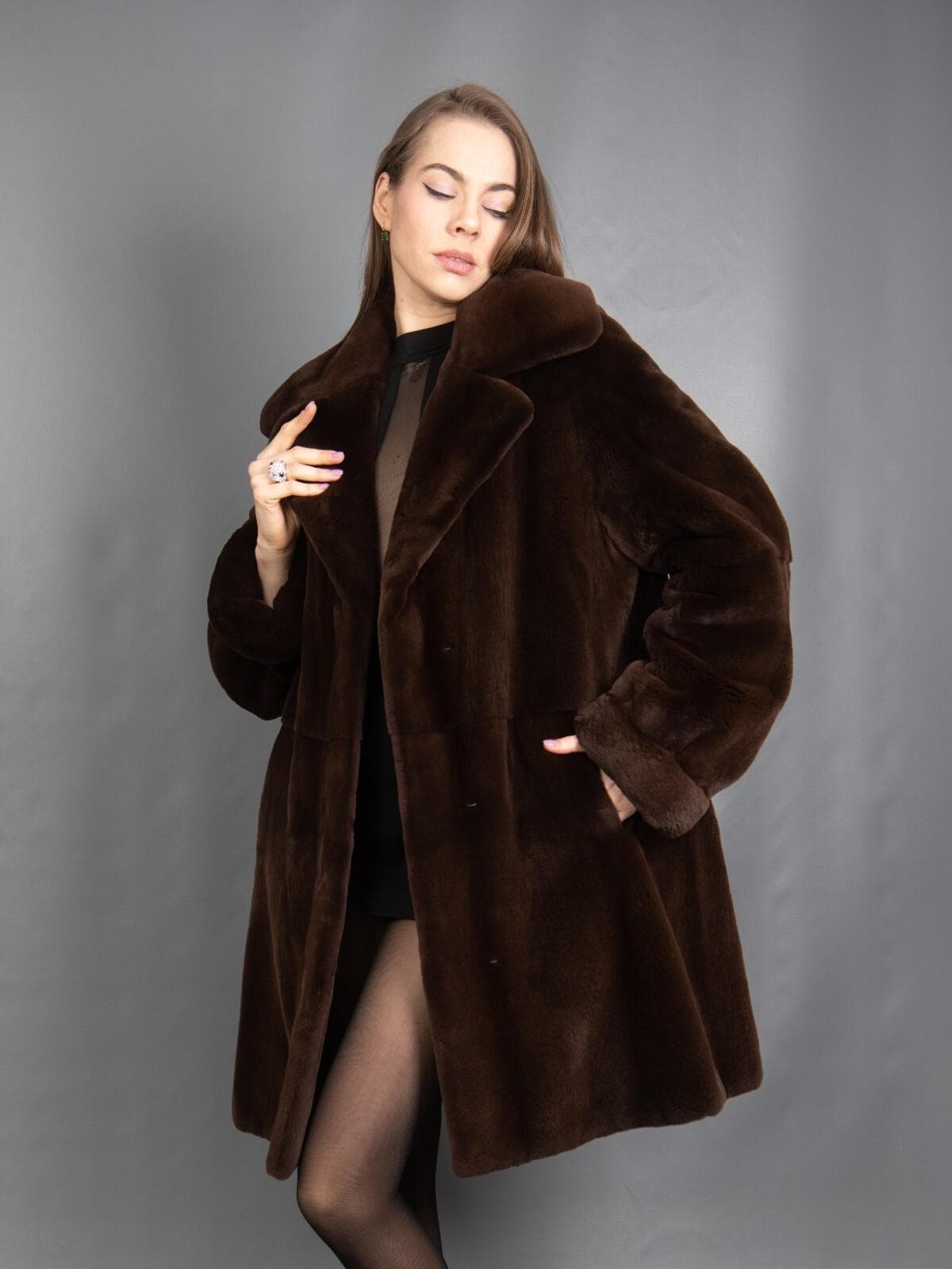 6222 Glamorous Real Sheared Mink Coat Luxury Fur Jacket Beautiful