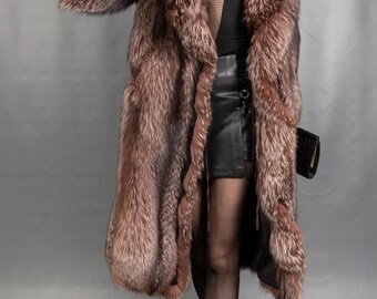 新品同様✩セオリーリュクス✩ブルーフォックス✩フード有✩柔らか✩軽い✩ファージレ Gorgeous Plush Blue Fox Solid Silver Fur Coat Stroller M/L/XL Made