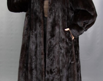 18455 Real Saga Mink Coat Luxury Fur Pelz Size L
