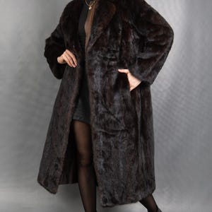 6540 Gorgeous Real Saga Mink Coat Luxury Fur Jacket Beautiful Look Pelz Size M