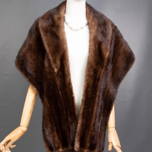 1249 Glamorous Real Mink Coat Luxury Fur Jacket Stole Beautiful Look Pelz