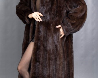 11632 Superior Real Mink Fur Coat Luxury Fur Jacket Beautiful Look Size XL