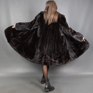 15036 NEW Amazing Real Saga Superb Mink Coat Swinger Luxury Fur Pelz Size M