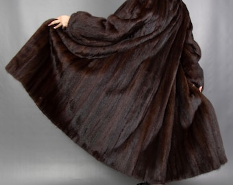 9491 Real Mink Coat Luxury Fur Swinger Pelz Size M