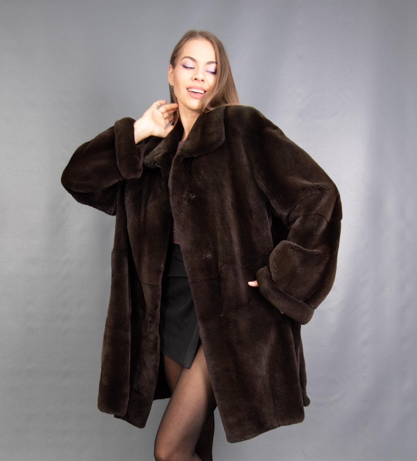 15874 グラマラスなリアルシアードサガミンクコート 高級