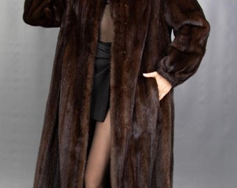 18464 Real Mink Coat Luxury Fur Pelz Size L