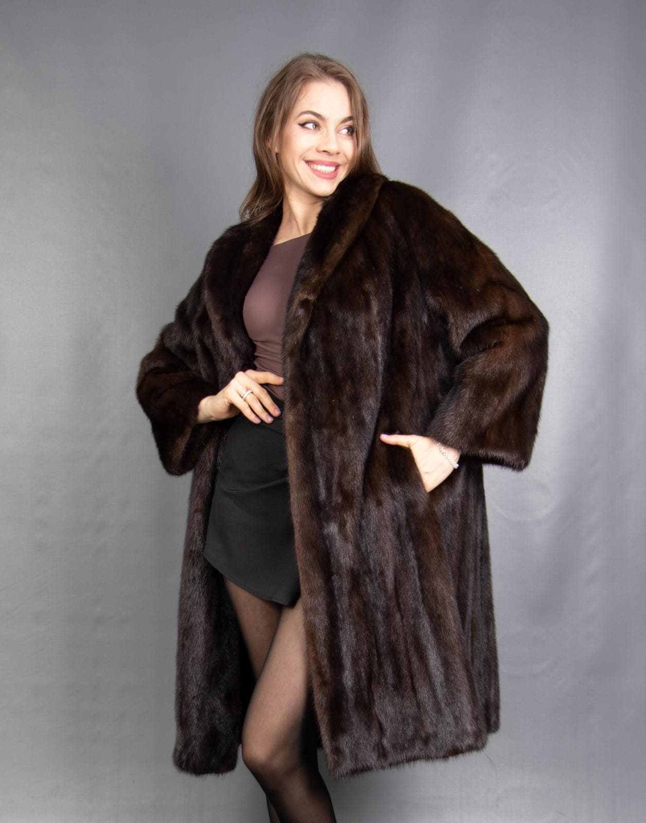 ジャケット・アウター  CHIE SAGA MINK coat 38 Saga Selected Mink Fur Jacket Womens M Vintage Scandanavia