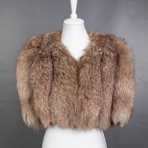 1212 Glamorous Real Silver Fox Coat Luxury Fur Jacket Stole Beautiful Look Pelz