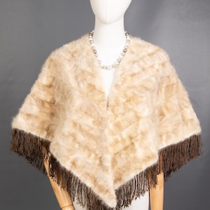 1238 Glamorous Real Mink Coat Luxury Fur Jacket Stole Beautiful Look Pelz