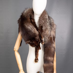 1242 Glamorous Real Silver Fox Coat Luxury Fur Jacket Stole Beautiful Look Pelz