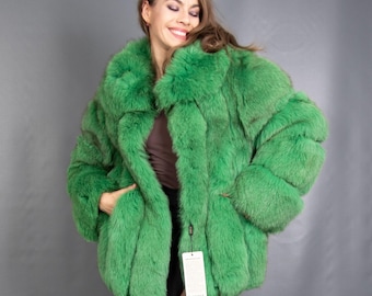 VTG 80s Saga Fox Silver Label Fur Jacket - Etsy