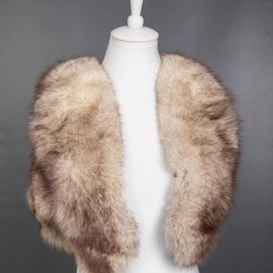 1176 Manteau supérieur en véritable renard bleu, veste en fourrure de luxe, étole magnifique Pelz