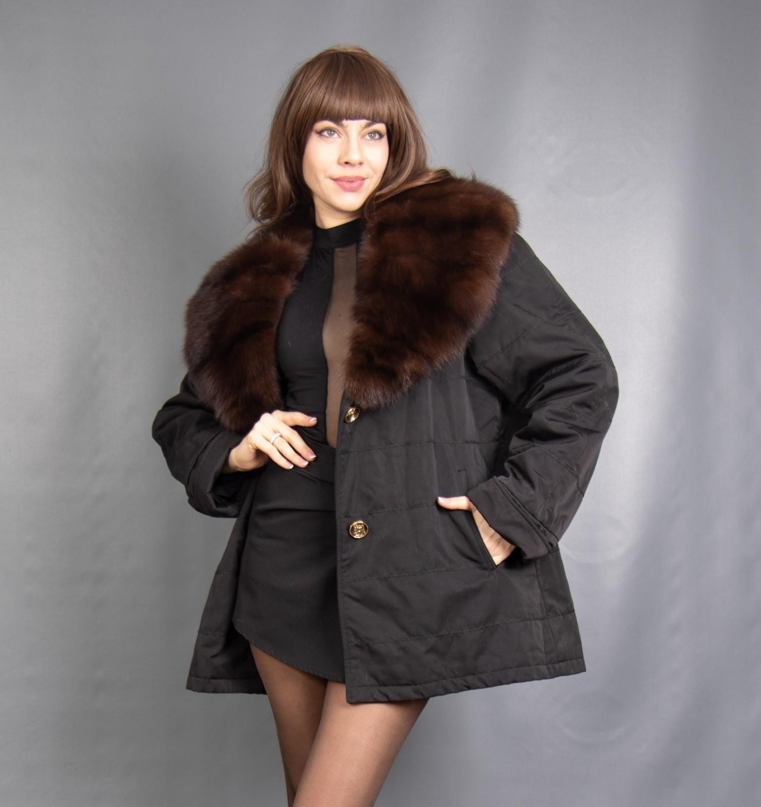 Châle Russe En Fourrure De Sable Rotini - Occasion, Doux Et élégant, Style Vintage