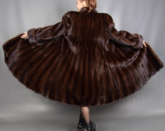 16906 NUEVO Abrigo de visón real Chaqueta de piel de lujo Swinger Pelz Talla M