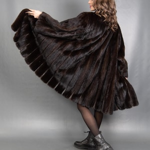 5999 Superior Real Mink Coat Luxury Fur Beautiful Look Pelz Size 3XL
