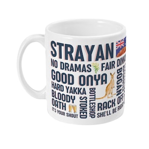 Australia Day mug - Aussie sayings - Funny gifts for men - Strayan slang