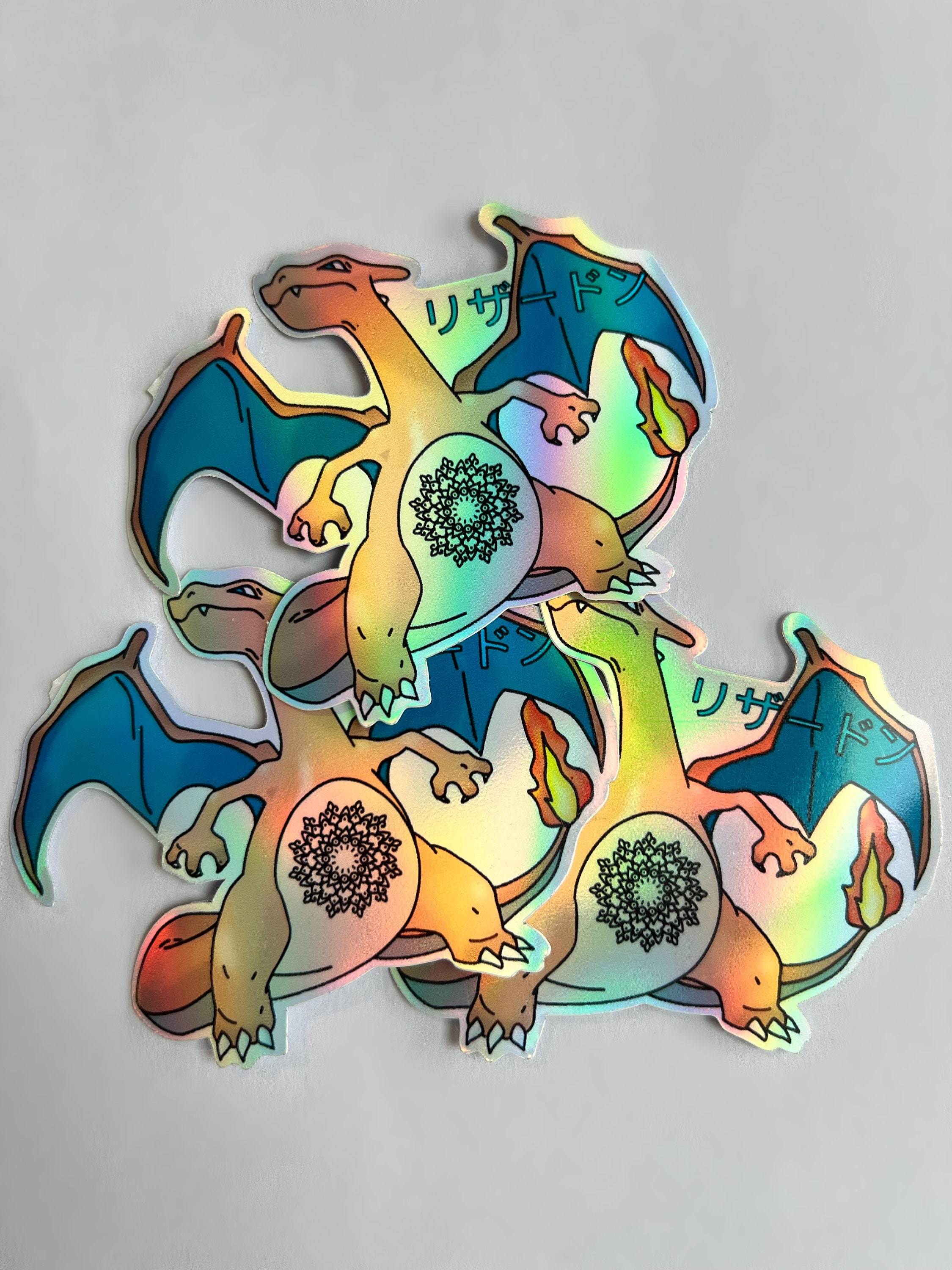 Charizard Sticker - Charizard Holographic Sticker- Pokemon Sticker ...